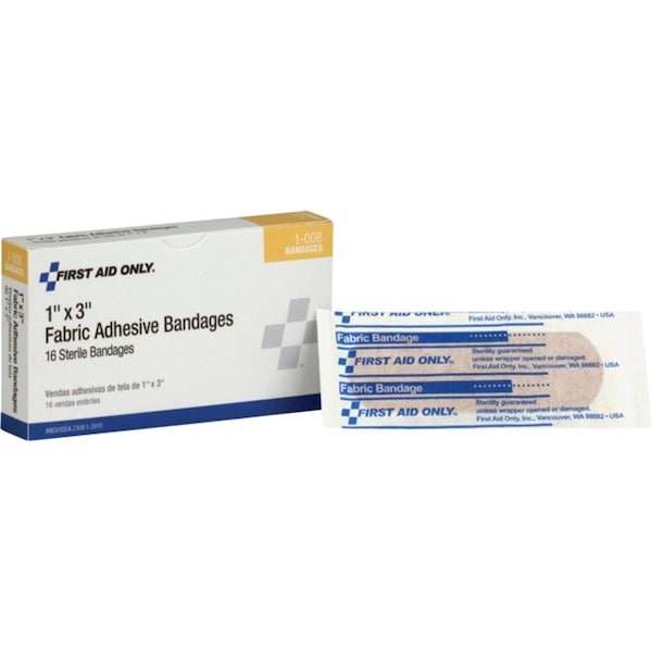 Mega Bloks 1 x 3 in. Fabric Adhesive Bandages - White FAO1008 - main